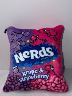 Nerds Candy Grape & Strawberry Plush Pillow